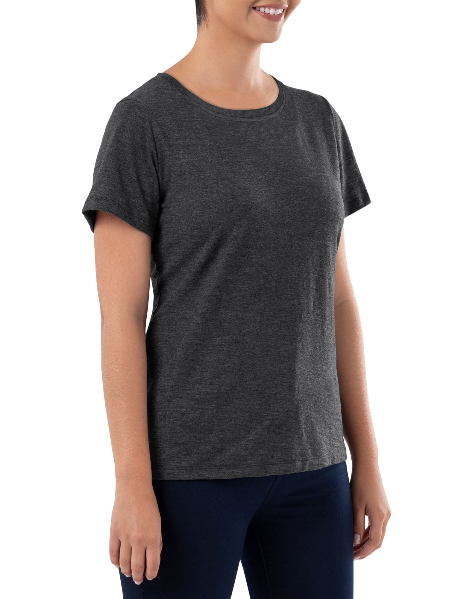Time and Tru Women's Slub T-Shirts and Tank Top, 3-Pack