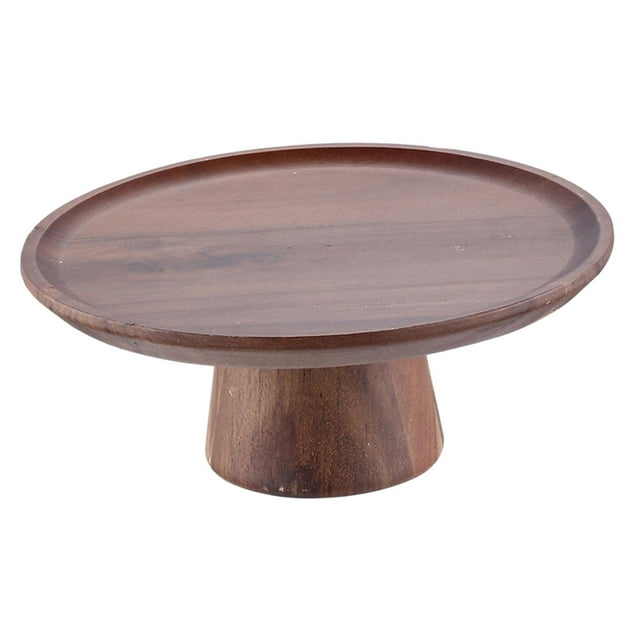 Soporte de madera para tartas, plato de exhibición de postres, pedestal alto de madera para postres y tartas de mesa. L