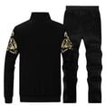 thumbnail image 4 of CONZONE Mens Sweatsuit 2 Peice Set Casual Track Suit for Men Camouflage Long Sleeve Zip Jacket Pants Cozy Fall Winter Athletic Jogging Outfits, 4 of 4