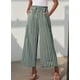thumbnail image 4 of Pantalones Anchos de Verano para Mujer, Cómodos, Color Verde , Talla XL, 4 of 5