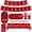 Red, variant on Black Gold Graduation Party Supplies Set for 20 Guests – Class of 2026 Disposable Tableware Kit with Plates, Cups, Napkins, Banner and Tablecloth, Graduation Party Decorations