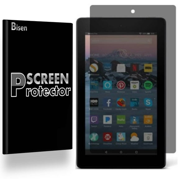 Fit For Fire 7 (9th Gen, 2019) / Fire 7 (7th Gen, 2017) [BISEN] Privacy Anti-Spy Screen Protector, Anti-Scratch, Anti-Shock, Anti-Bubble