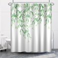 thumbnail image 2 of Green Leaves Fabric Shower Curtain for Bathroom Hanging Trees Home Decoration Willow Leaf Waterproof Polyester Cloth Bathtub Curtains for Girls with Hooks 72"W x 84"L (Pack of 1), 2 of 5