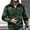 B_ Army Green, variant on Men's Suede Patchwork Shirt Jacket, Stand Collar with Chest Pockets, Button Placket for retro leisure look Green XXL