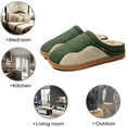 thumbnail image 4 of Men's House Slipper Memory Foam Slip On Bedroom Shoes Size 13-14, Green, 4 of 6