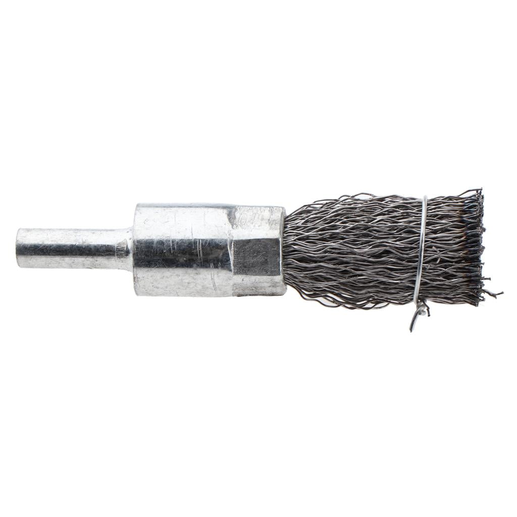 2Pcs 16mm Copper Wire Brush Wheel Rust Removal With 6mm Shank Abrasive Tool 