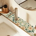 thumbnail image 4 of Yayeee Faucet Mat for Kitchen Sink 30" Diatomite Long Splash Guard Pad, Floral Design, 2 Pack, 4 of 7