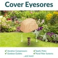 thumbnail image 3 of Sunnydaze Low-Profile 14" Sand Polyresin Faux Landscape Rock Cover with Metal Stakes, 3 of 16