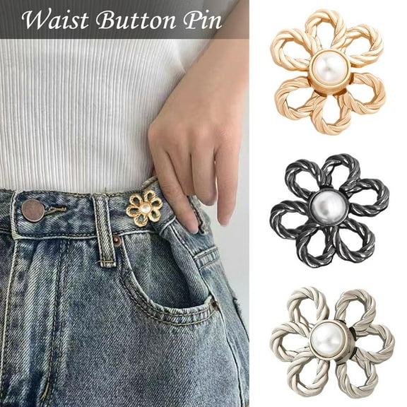 FurNest Adjustment Button Metal Tightening Waistband Pin Garment Buckl N3