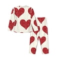 thumbnail image 2 of Kll Love Print Women'S Long Sleeve Pajamas With Pants Sleepwear Loungewear 2 Set-Xx-Large, 2 of 9