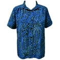 thumbnail image 1 of A Personal Touch Women's Plus Size Short Sleeve Button-Front Tunic with Shirring - Blue Fillmore - 2x, 1 of 3