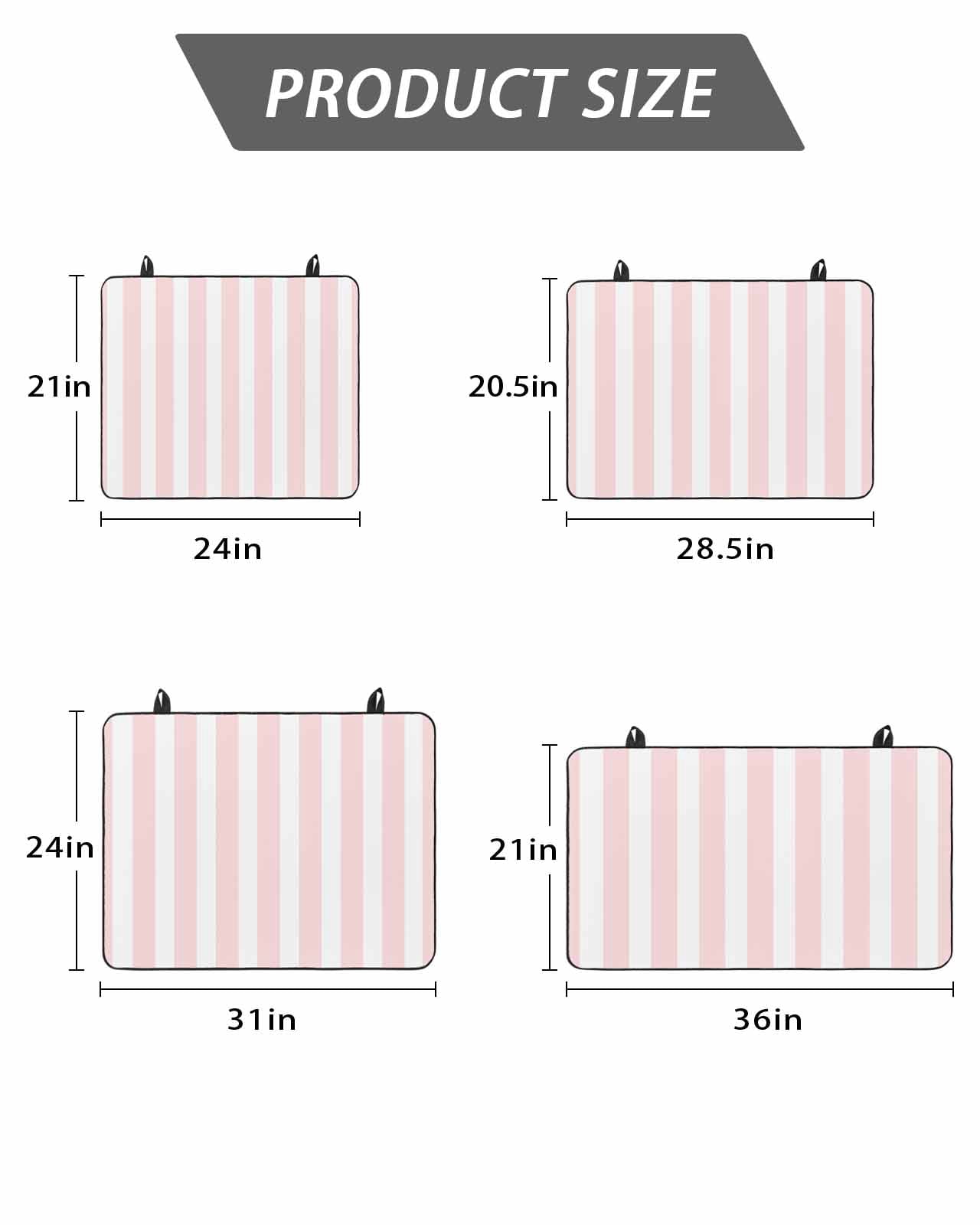 Stove Top Covers for Electric Stove, Pink Striped Glass Stovetop Cover Protector, Modern Farmhouse Pink White Stripes Induction Cooktop Protector Oven Mat for Kitchen Countertop 28.5"x20.5"