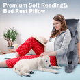 thumbnail image 2 of VAVSEA Reading Pillow, Extra Large 31" Back Support Pillow with Detachable Neck Roll, Bed Rest Pillow with Arms, 2 of 3