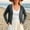 #0540-Gray, variant on Women's Long Sleeve Button Down Plain Crew Neck Classic Sweater Knit Cardigan for Wear Everyday