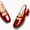 red, variant on Womens Mary Jane Shoes Slingback Chunky Low Heels Bow Closed Square Toe Pumps Wedding Party Dress Shoes