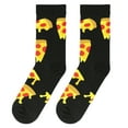 thumbnail image 6 of Crazy Socks – Pizza Slice Crew Socks – Fun Cheesy Pepperoni Pizza Graphic – Unisex Large Black, 6 of 6