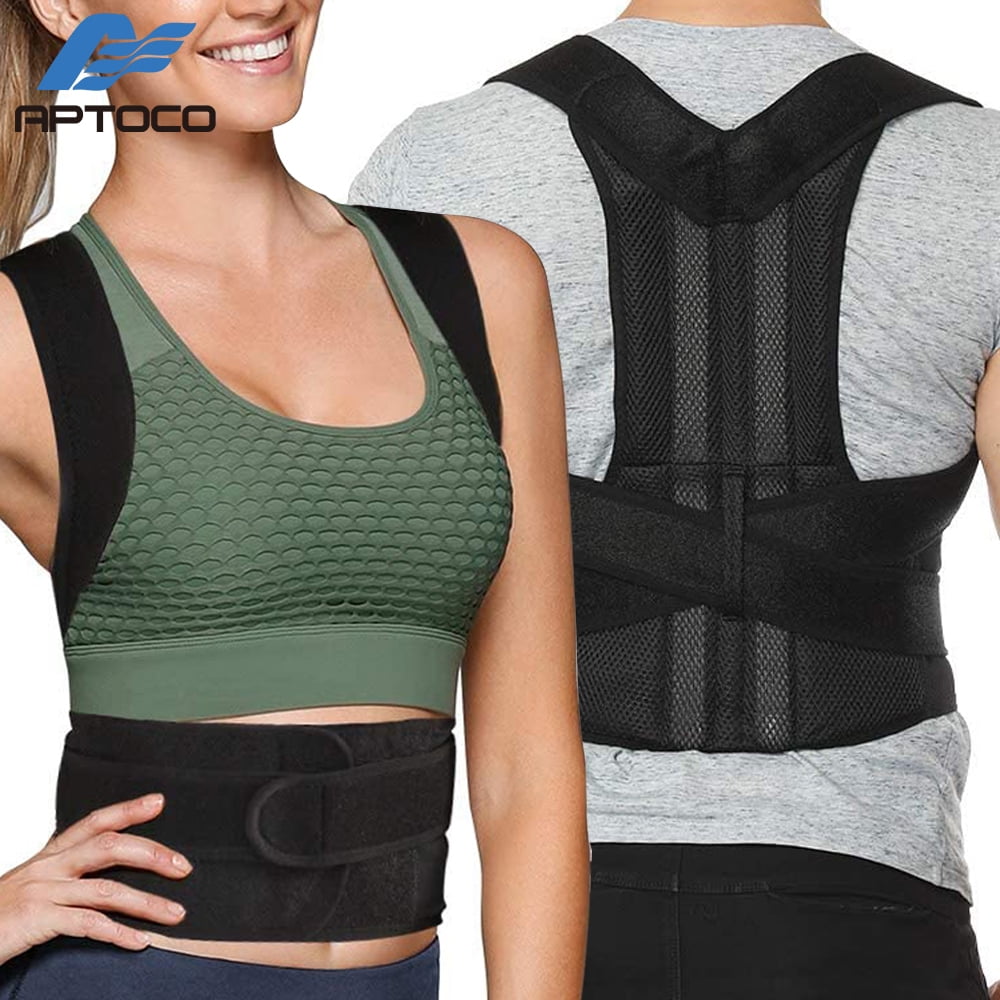 APTOCO Back Brace Posture Corrector for Women and Men Back Lumbar Support Shoulder Posture Support for Improve Posture Provide and Back Pain Relief Walmart