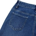 thumbnail image 5 of Stretchy Jeans for Women Stretchy Straight Wide Leg High Elastic Waisted Retro Streetwear Pants Fall Winter Casual Fashion Denim Pants Outfits, 5 of 9