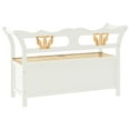 thumbnail image 3 of vidaXL Bench White 107x45x75.5 cm Solid Wood Fir, 3 of 5