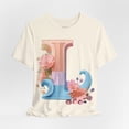thumbnail image 5 of Letter L Unisex Graphic Tee  Vintage Inspired Artwork For Everyday Style, 5 of 16