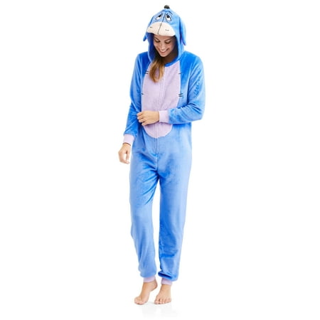 Disney's Eeyore Women's and Women's Plus Licensed Sleepwear Adult One Piece Costume Union Suit Pajama (XS-3X)