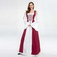 thumbnail image 4 of BONIXOOM Sexy Dresses for Women Date Night Multi-theme Party Off-the-Shoulder Tab Long Sleeve Pullover Jacket Solid Wine Dresses, 4 of 9