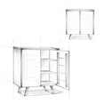 thumbnail image 6 of Simpli Home Lowry 39 inch Walnut Storage Cabinet (Set of 2), 6 of 15