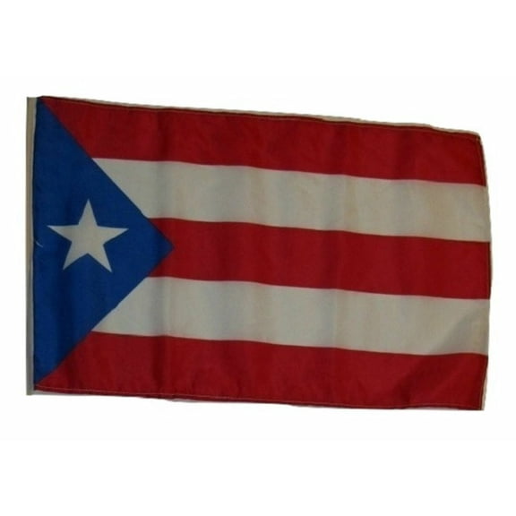 12x18 12"x18" Puerto Rico Royal Blue Sleeve Flag Garden (Super Polyester)