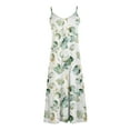 thumbnail image 3 of Generic Women's Summer Maxi Dress Casual V-Neck Sleeveless Bohemian Spaghetti Strap Floral Long Maxi Dress, 3 of 4