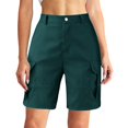 thumbnail image 2 of Jxximdong Shorts for Women Womens Summer Outdoor Active Hiking With Pockets Short Pants Green S Pants, 2 of 6