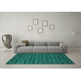 thumbnail image 3 of Ahgly Company Indoor Rectangle Abstract Turquoise Blue Modern Area Rugs, 7' x 10', 3 of 4