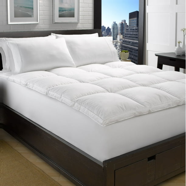 Luxury 4" Loft White Goose Down Plush Feather Bed