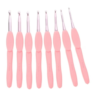 8Pcs Ergonomic Grip Handles Crochet Hooks Yarn Crafts DIY Knitting Needles