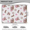 thumbnail image 7 of Garronmavis Pink Horse Horseshoe Bow Car Trunk Mat Washable Rear Cargo Cover Pet Friendly Western Style Auto Interior Accessory, 7 of 7