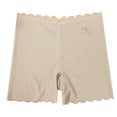 thumbnail image 1 of Gibobby Leggings cintura alta Shorts Mujer Seda Hielo Para Capas Con Bordes Con Volantes（Beige， L), 1 of 4