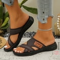 thumbnail image 4 of Rokment Womens Orthopedic Mesh Athletic Walking Slippers Walking Slip on Sandals Beach Vacation Lightweight Breathable Wide Width Memory Foam Slides for Indoor Outdoor Coffee Size 9, 4 of 7