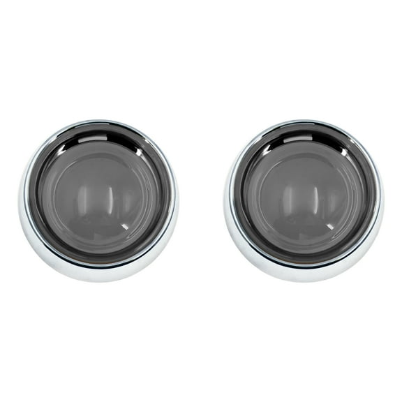 Chrome Bullet Turn Signal LIght Visor Smoke Lens Cover Fit For Harley Sportster