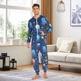 thumbnail image 6 of FORMRS Onesies Pajama for Adults Unisex Hoodie Winter Jumpsuit One Piece Sleepwear, Sizes S-2XL, Blue Jellyfish, 6 of 7