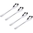 thumbnail image 1 of VANRA 4.9in 4-Piece Tea Spoons Set 18/10 Stainless Steel Coffee Appetizer Dessert Spoon Serving Spoon Teaspoon Silver Flatware Set, 1 of 7