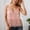 Pink, variant on Womens Tank Tops Sequin Beaded Slim Fit Cropped V Neck Top Breathable Womens Camisole Red M