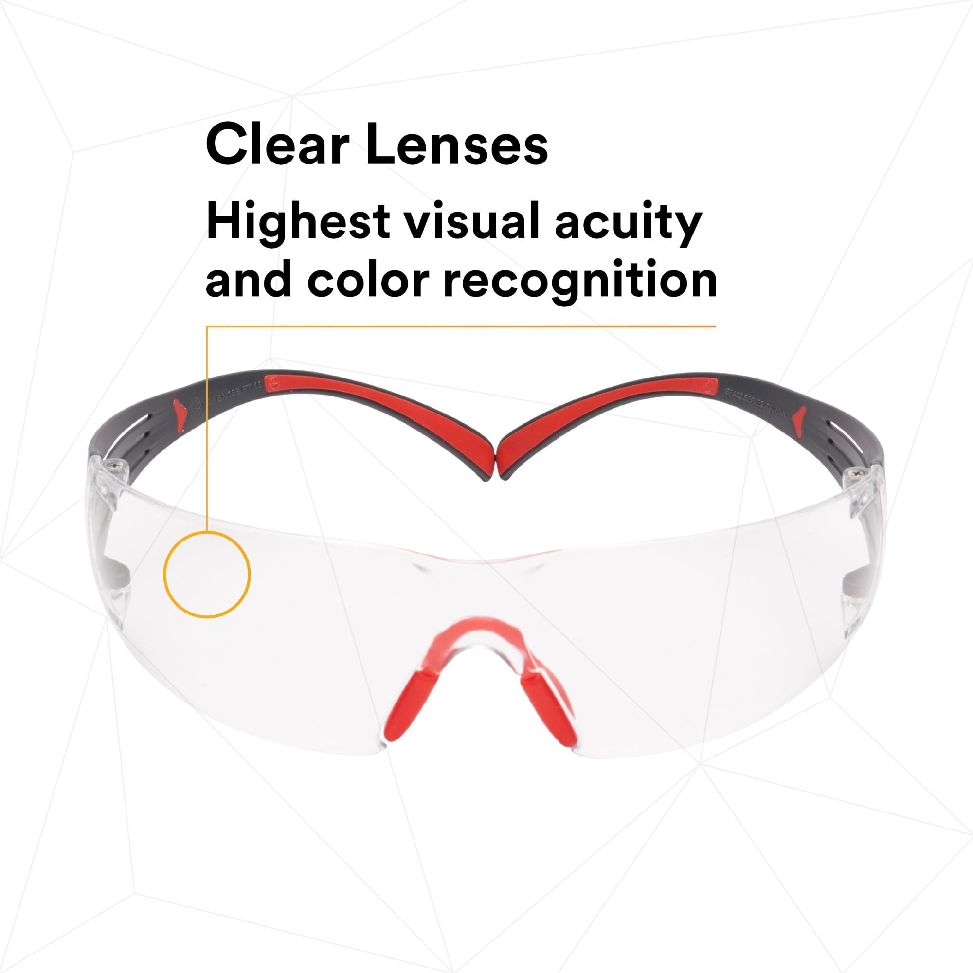 CCS, Safety Glasses, Scotchgard Anti-Fog & Anti-Scratch, Clear Lens, Green Frame, Frameless