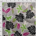 thumbnail image 4 of oneOone Georgette Viscose Gray Fabric Abstract Tropical Floral Fabric For Sewing Printed Craft Fabric By The Yard 42 Inch Wide, 4 of 4