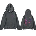 thumbnail image 2 of Chandail à Capuchon à Fermeture Éclair Imprimé Araignée Rapper Metro Boomin Heroes & Villains pour Hommes, Veste Décontractée Gothique à Fermeture Éclair, Tendance Hip Hop Cool pour Hommes, 2 of 5