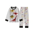 thumbnail image 1 of goowrom Ensemble de Pyjama pour Garçons, Chandail à Col Rond à Imprimé Dinosaure et Pantalon, 1 of 6