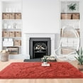 thumbnail image 7 of Junovo Super Soft Fluffy Area Rugs Modern Shag Rug for Bedroom Living Room,Cute Carpets for Kids Nursery Girls Home Dorm,4'x6',Orange Red, 7 of 7
