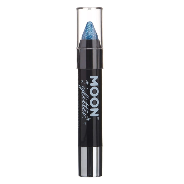 Barra de pintura con brillo holográfico Moon Glitter/maquillaje de crayón corporal para la cara y el cuerpo 0,12 oz - Azul