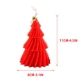 thumbnail image 3 of Daiosportswear 1PC Ruffle Layer Christmas Tree Scented Wax Candle, Decorative Tabletop Ornament for Home Holiday Decoration Christmas Gift 4.33X3.15X3.15In, 3 of 5