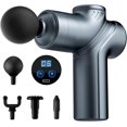 thumbnail image 1 of Pistola de masaje de tejido profundo, motor silencioso sin escobillas y pistola de masaje portátil con 4 cabezales intercambiables para alivio muscular profundo y relajación, regalo de, 1 of 9