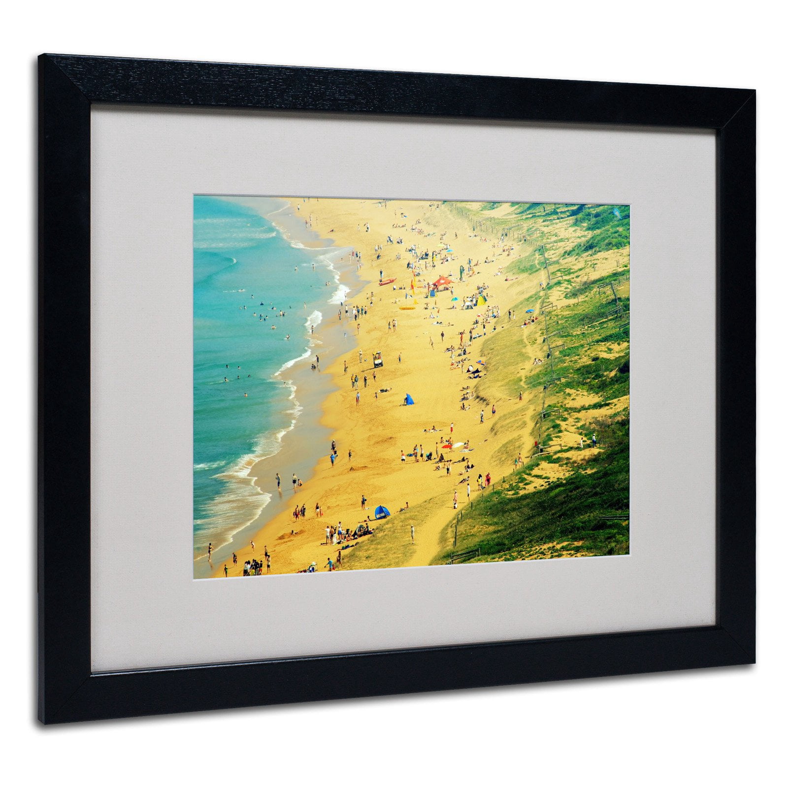 Trademark Fine Art "Life is a Beach" Framed Canvas Art by Beata Czyzowska Young