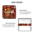 thumbnail image 5 of Lsque Autumn Warm Tone Maple Leaf Printed Tissue Box Cover Holder, Facial Paper Organizer Dispenser,Square with Bottom Belt, PVC Leather Decorative Organizer, 5 of 8